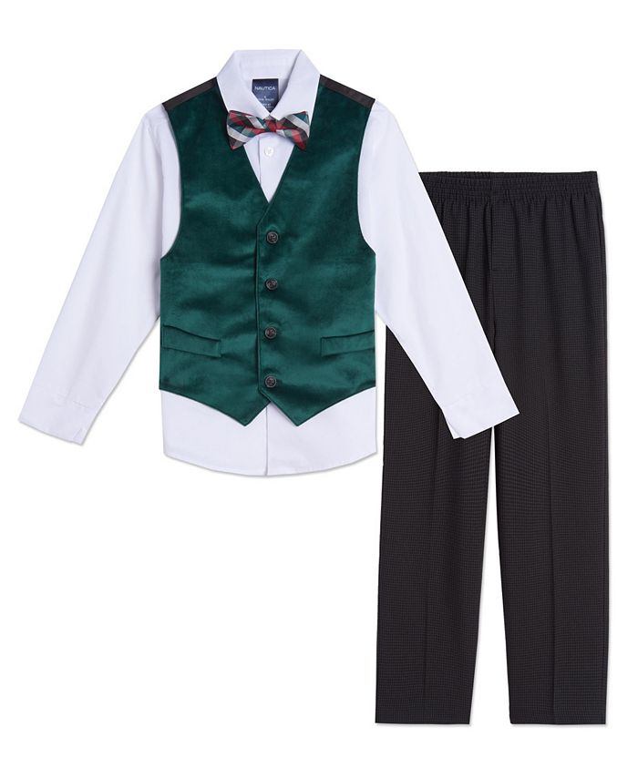 Nautica Little Boys Velvet 4 Piece Vest Set Macy's