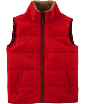 Carter's - Carters Toddler Boy Zip-Up Poplin Vest