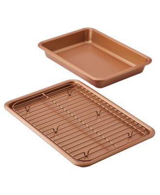 Ayesha Curry 5-Piece Nonstick Bakeware Set – Cookie Sheet, Muffin Pan, Loaf Pan, Cake Pans, Copper