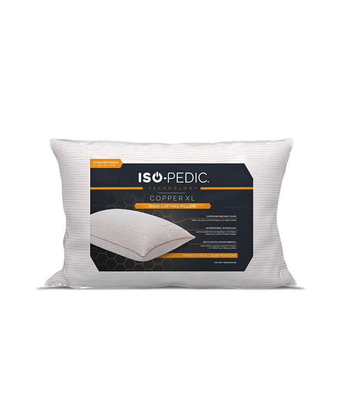 Iso-Pedic Luxury Knit Copper Infused Pillow - Macy's