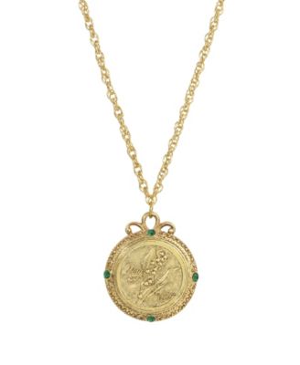 Women's Gold Tone Flower of the Month Narcissus Necklace