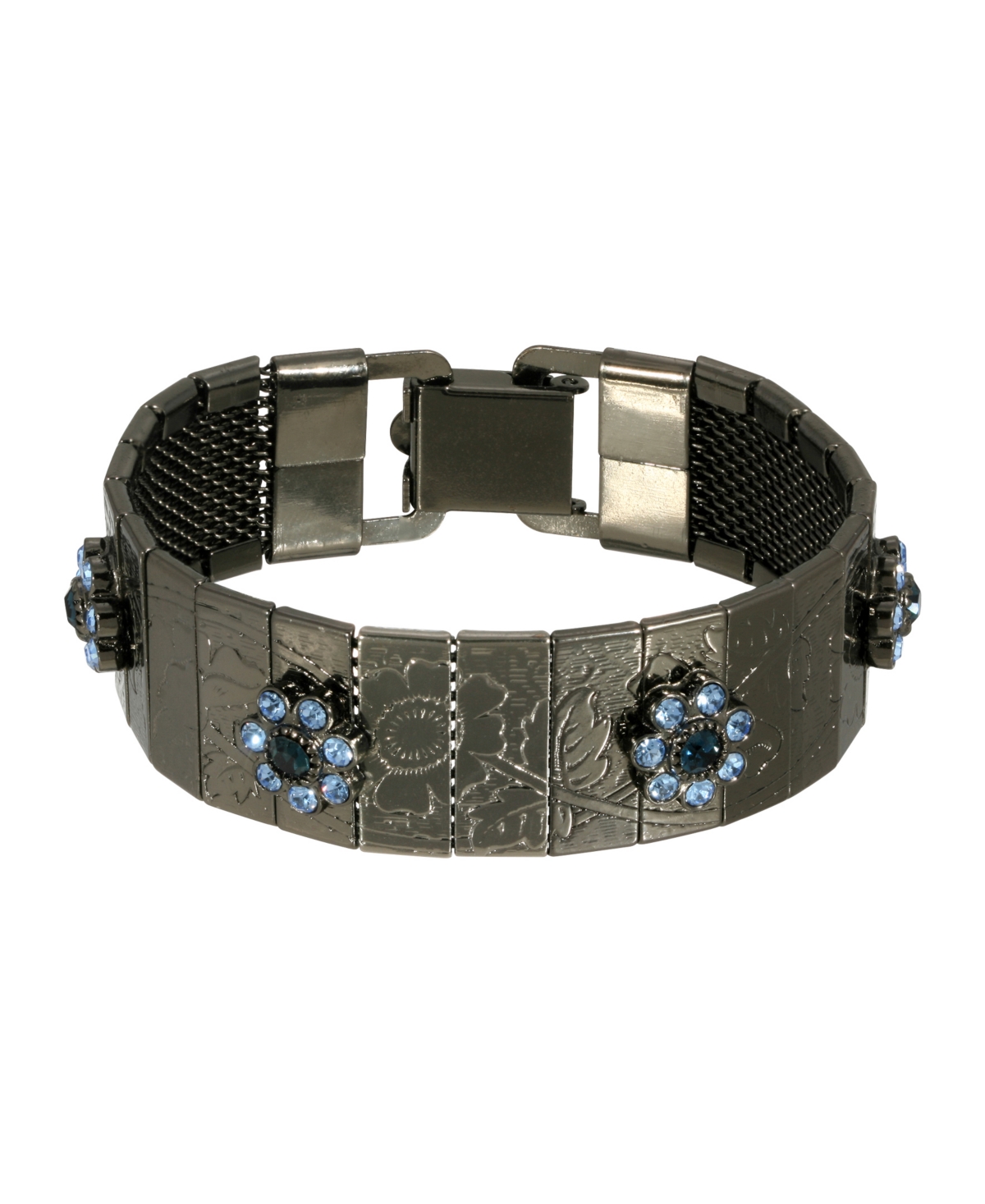 2028 Women's Jet Blue Flower Bracelet
