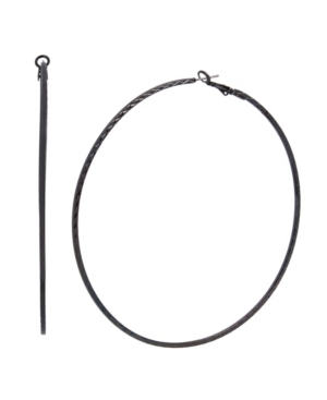 image of Textured Large Hoop Earrings