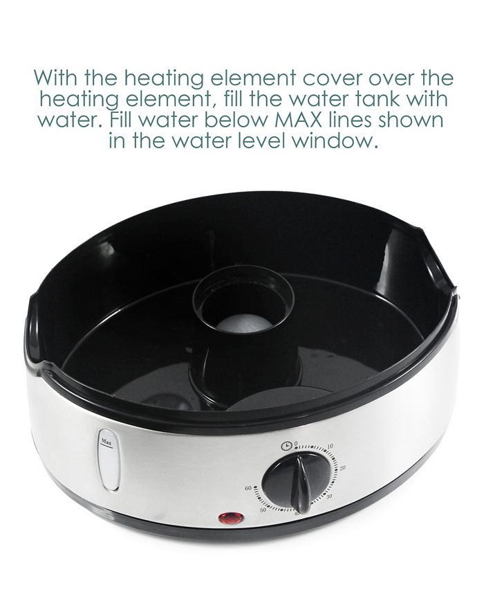 Elite Gourmet 9.5Qt. Food Steamer with BPAFree 3Tier Stackable