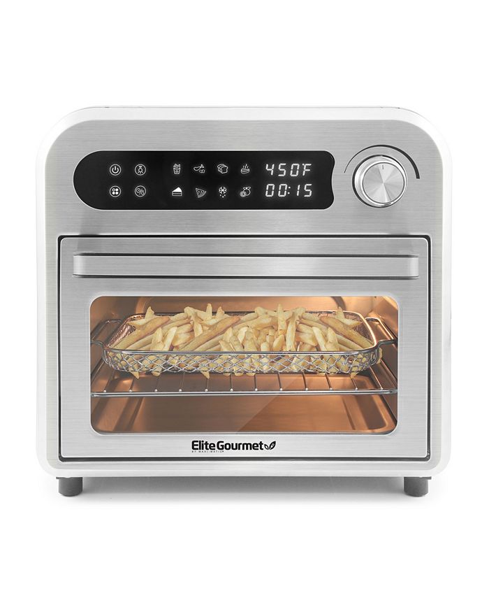 Elite Gourmet Infinite-Use Air Fryer Oven Stainless Steel