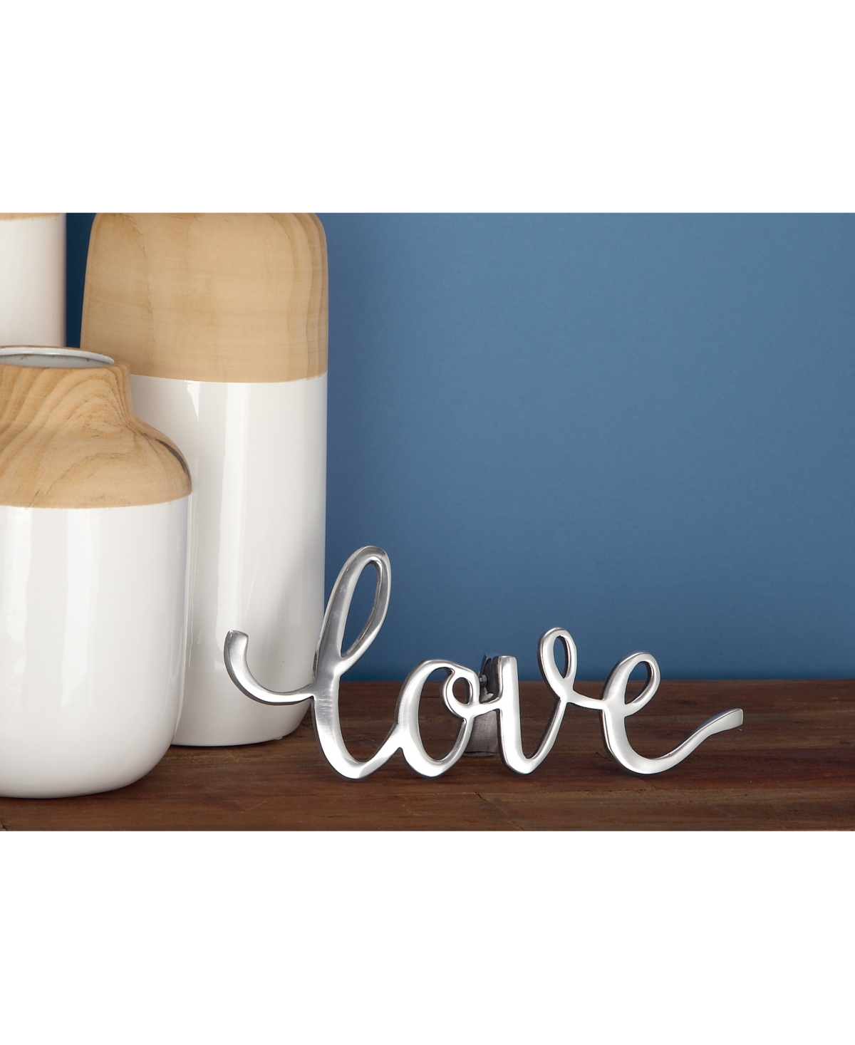 CosmoLiving by Cosmopolitan Set of 3Colored Aluminum Glam Decorative Sign, 14