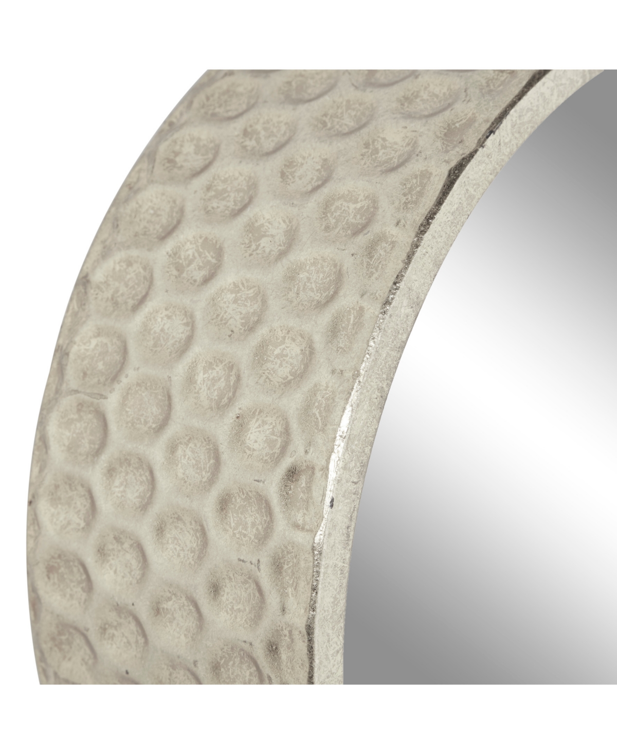 CosmopolitanLiving, Round Hammered Metal Decorative Wall Mirrors, Set of 7 - Silver-tone
