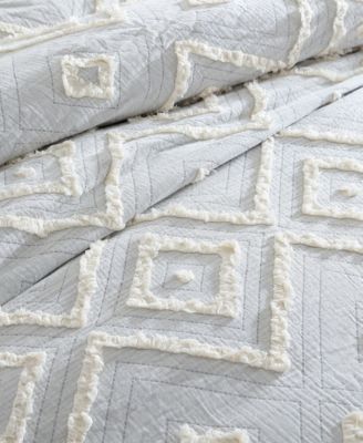 Astonishing Rukai Clip Jacquard Gauze 5 Piece Comforter Set, King/California King