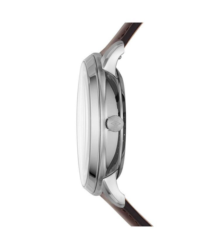 Fossil Men's Neutra Brown Leather Strap Watch 44mm Macy's