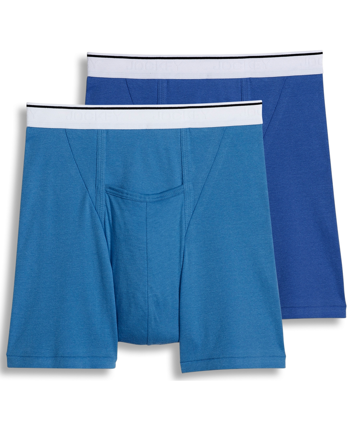 Jockey Men's Pouch Boxer Briefs 2-pack In Blue Spring,just Blue