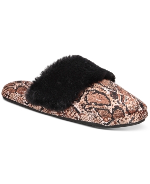 image of Inc Animal-Print Scuff Slippers, Created for Macy-s