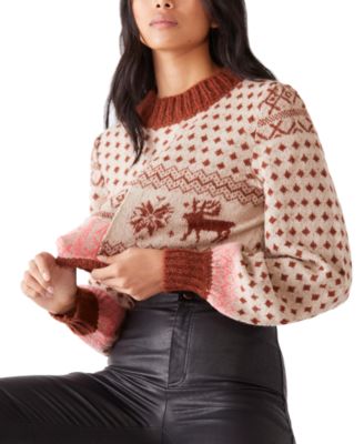 Free People - Snow Globe Printed Sweater