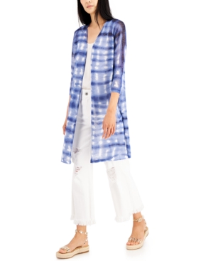 Inc Tie-Dyed Cozy Cardigan Created for Macy's
