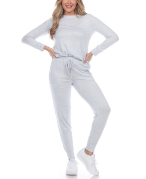 WHITE MARK WOMEN'S 2PC LOUNGEWEAR SET 