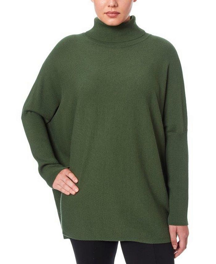 Joseph A Women's Turtleneck Poncho Sweater - Macy's