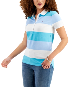 Tommy Hilfiger Womens Striped Polo Pique