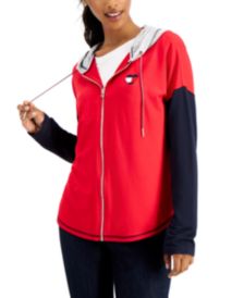 Colorblocked Zip-Front Hoodie