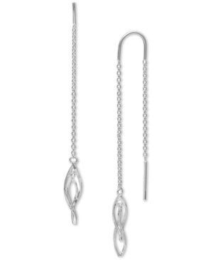 image of Giani Bernini Corkscrew Threader Earrings in Sterling Silver, Created for Macy-s