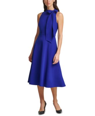 Vince Camuto Bow-Neck Midi Dress - Macy's