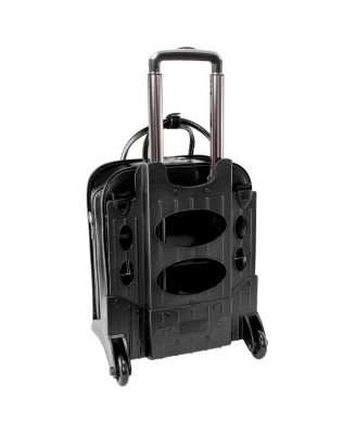 Melrose 15" Top Grain Cowhide Leather Vertical Wheeled Ladies' Laptop Briefcase