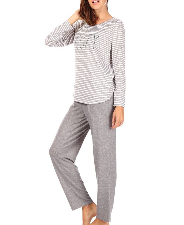 Rae Dunn Women's Cozy Long Sleeve Hacci Pajama Set & Reviews - All ...