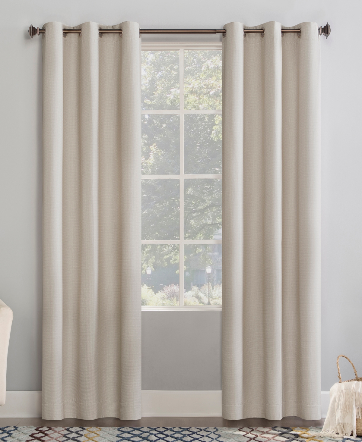 No. 918 Lindstrom Textured Draft Shield Grommet Curtain Panel, 40