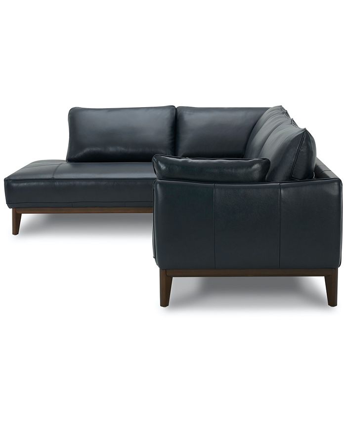 Furniture Jollene Leather 2Pc. Sectional with Chaise, Created for Macy