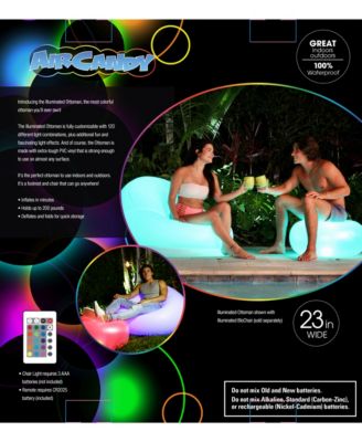 AirCandy Illuminated LED Inflatable Ottoman