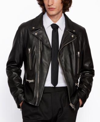 Hugo Boss - Men's Giseon Regular-Fit Leather Jacket