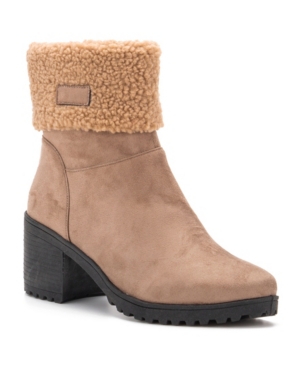 image of Olivia Miller Women-s Clovia Block Heel Booties Women-s Shoes