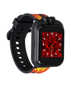 Itouch Kid's Playzoom 2 Black Racing Flames Tpu Strap Smart Watch 41mm