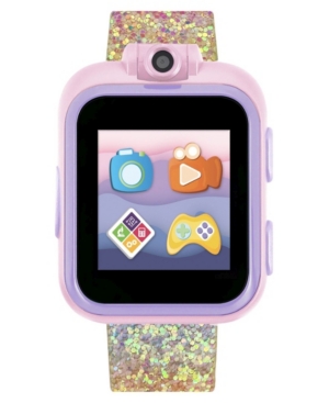 Itouch Kid's Playzoom 2 Textured Rainbow Glitter Tpu Strap Smart Watch 41mm In Open Misce