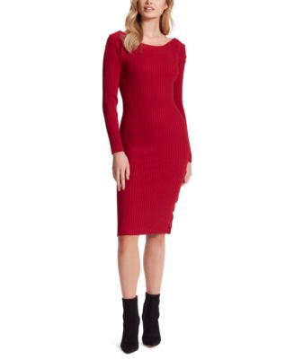 Jessica Simpson Madeleine Ribbed Midi Sweater Dress - Macy's