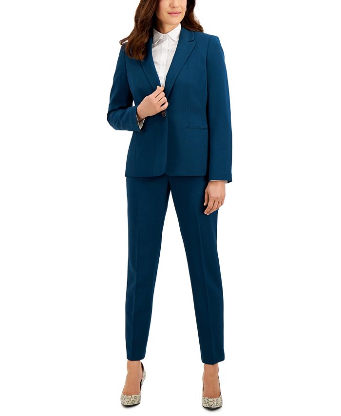 Le Suit Stretch Crepe Pantsuit - Macy's