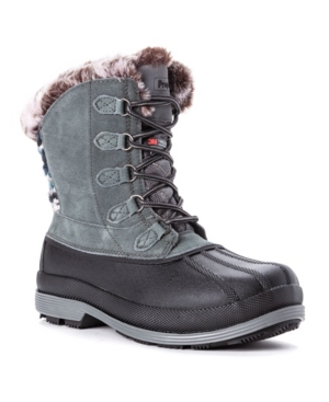 Propet Women's Lumi Tall Lace Water Resistant Cold Weather Boots Women's Shoes