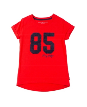 image of Tommy Hilfiger Big Girl-s Chenille Applique Tee