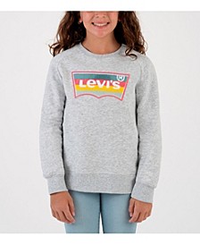 Girl Batwing Chenille Crewneck Sweatshirt