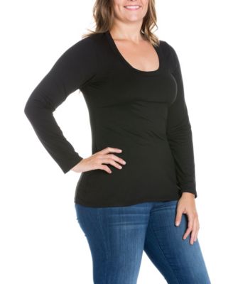 Women's Plus Size Long Sleeves T-Shirt