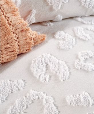 Chenille Leopard 3-Pc. Duvet Cover Set, Full/Queen