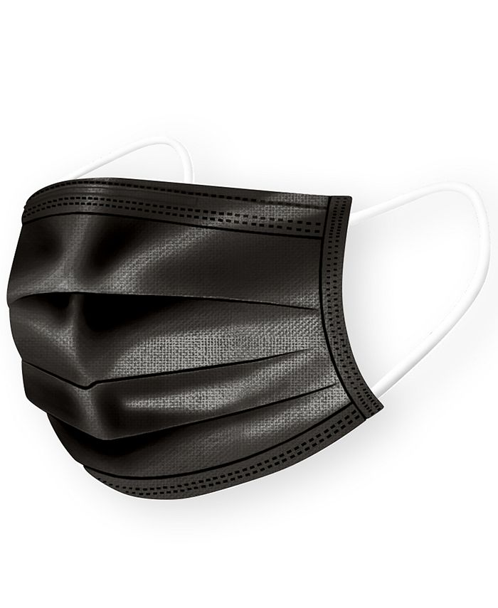 Medipop 5Pk. Black Adult Disposable Face Masks Macy's