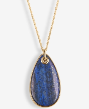 image of Lucky Brand Gold-Tone Lapis & Crystal 32