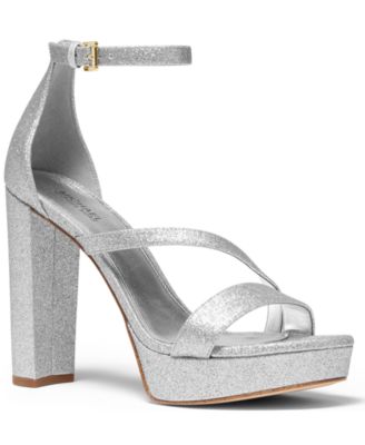 michael kors silver heels