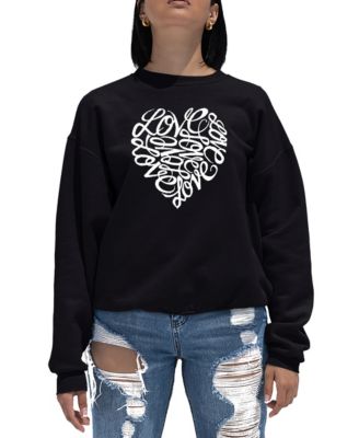 heart sweatshirt womens