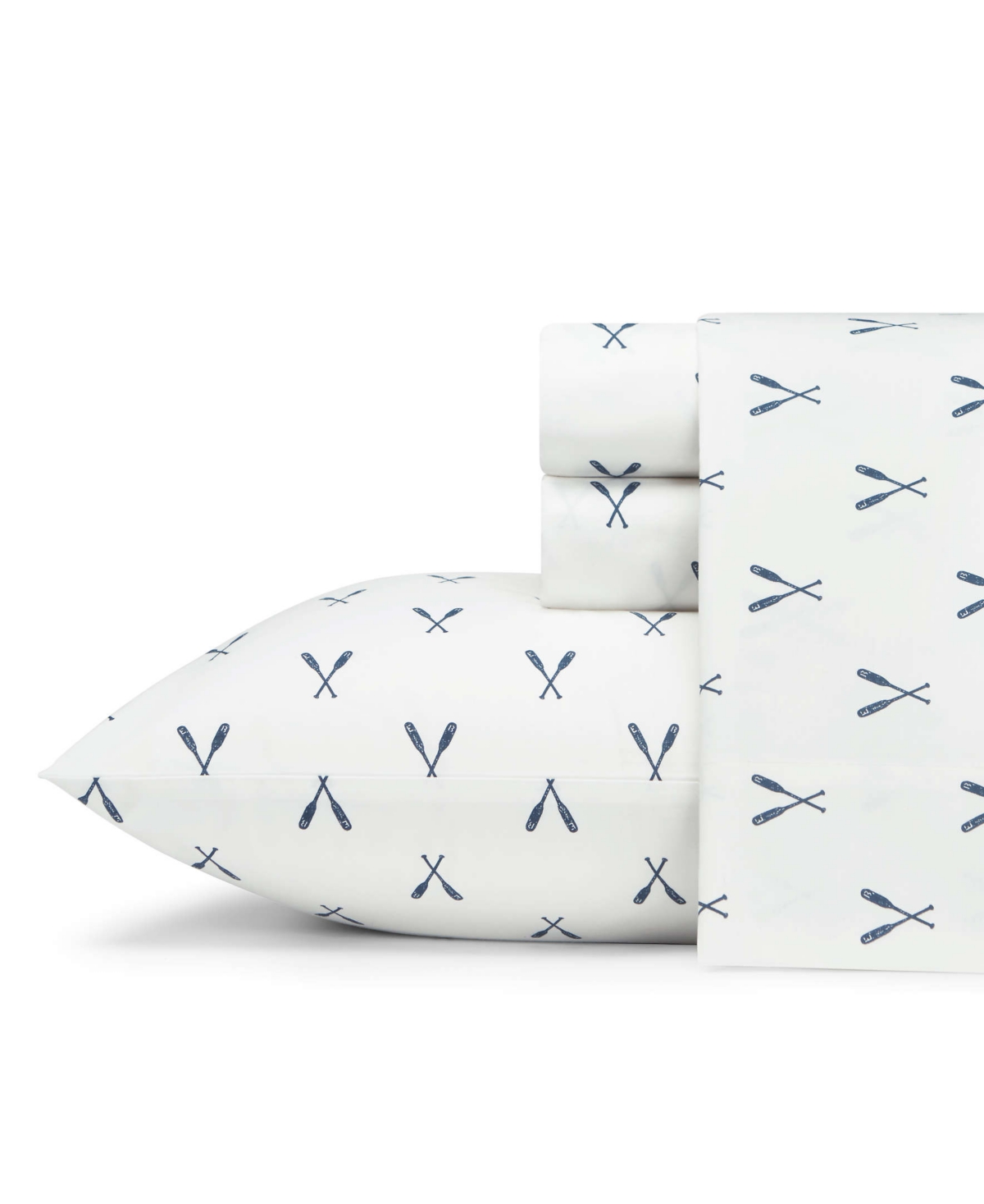 Eddie Bauer Printed 100% Cotton Percale 4-pc. Sheet Set, Full In Oar