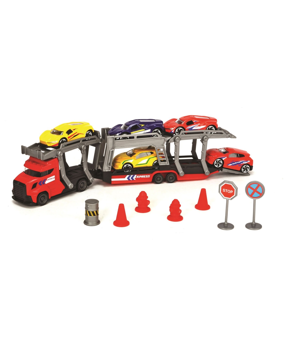 Dickie Toys Hk Ltd Dickie Toys Transporter Set With 5 Die-cast Cars In Multi