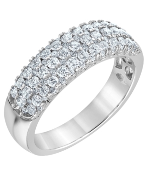image of Diamond Pave Band Ring (1 ct. t.w.) in 14K White Gold