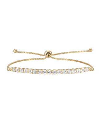 Diamond Bolo Bracelet (1/10 ct. t.w.) in Sterling Silver, 14k Gold-Plated Sterling Silver or 14k Rose Gold-Plated Sterling Silver