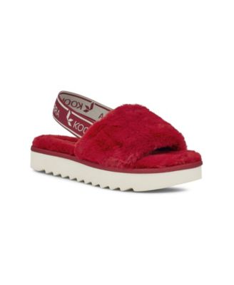 women's red house slippers