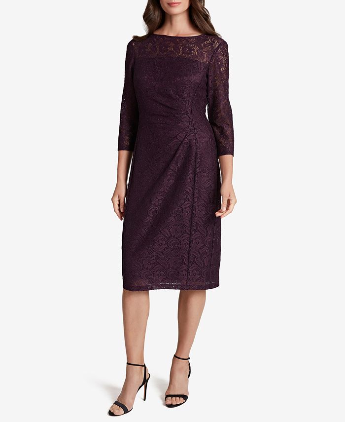 lace splicing dress Lace Splicing Denim Dress main image 1
