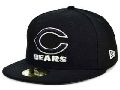 New Era Chicago Bears Black And White 59FIFTY Cap - Macy's